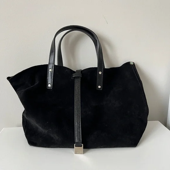 Tiffany & Co Reversible Black Suede/Leather Tote Bag (Small) - Picture 1 of 15